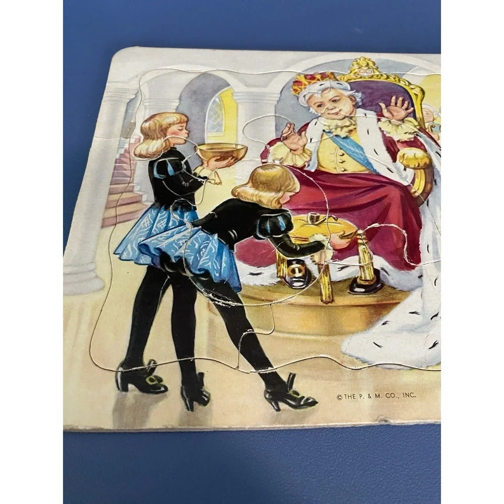 Platt & Munk Vintage Puzzle‎ Cardboard Old King Cole Nursery Rhyme Made in USA